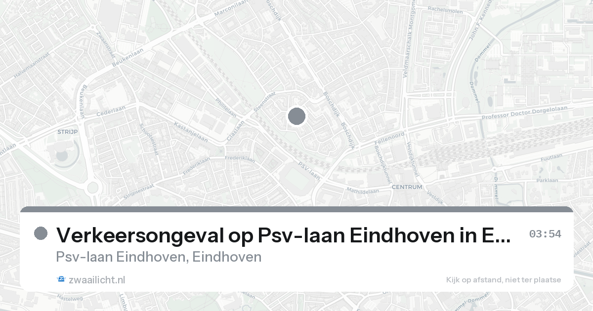 Verkeersongeval op Psv-laan Eindhoven in Eindhoven — 8 feb 2026