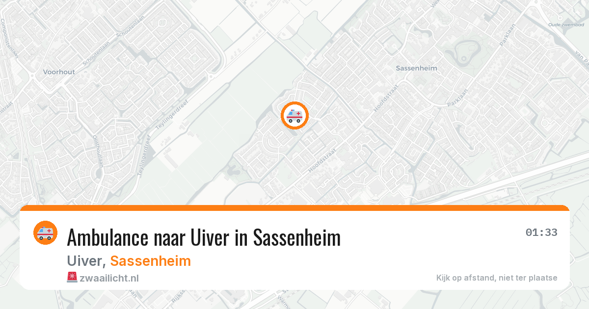 Ambulance naar Uiver in Sassenheim — 27 jun 2026