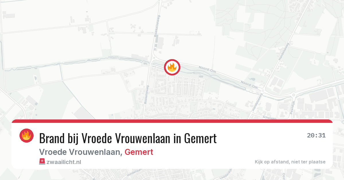 Brand bij Vroede Vrouwenlaan in Gemert — 24 jun 2026