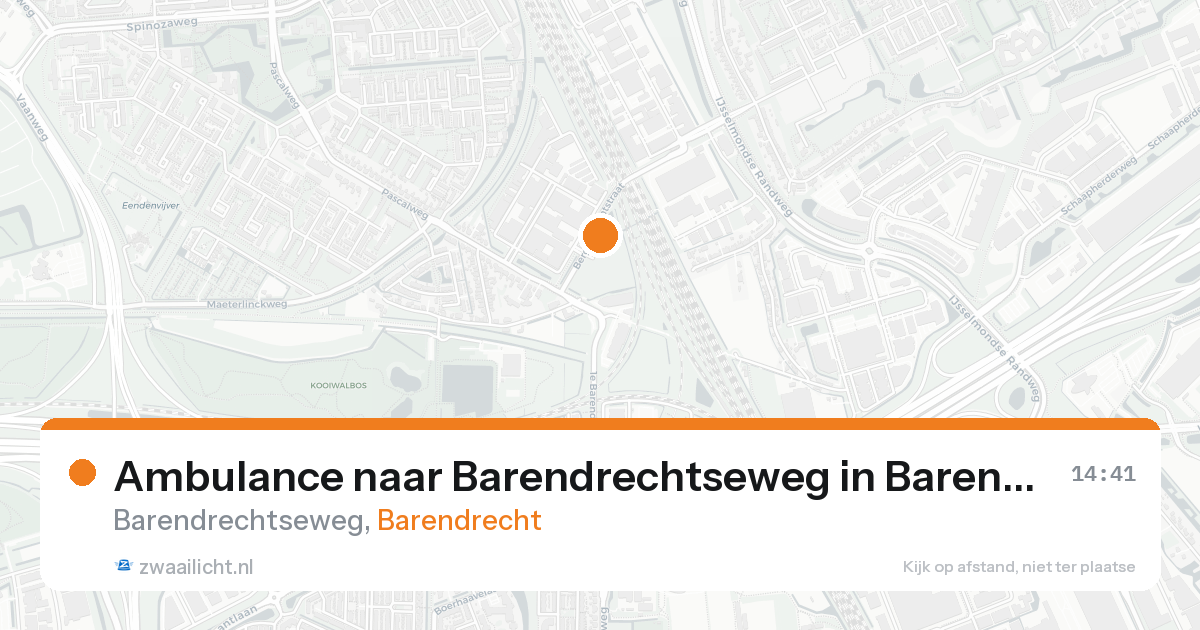 Ambulance naar Barendrechtseweg in Barendrecht — 8 jun 2026