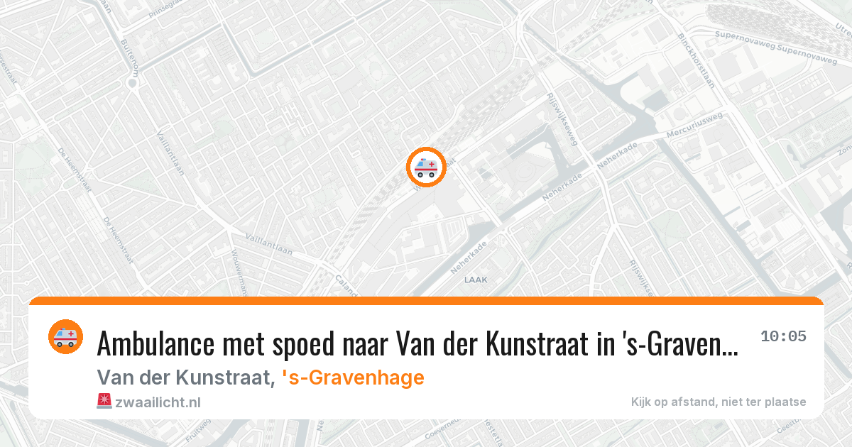 Ambulance met spoed naar Van der Kunstraat in 's-Gravenhage — 19 mei 2026