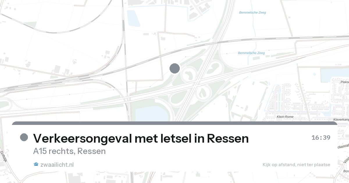 Verkeersongeval met letsel in Ressen — 26 aug 2026