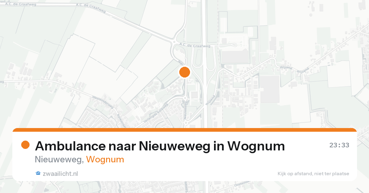 Ambulance naar Nieuweweg in Wognum — 13 aug 2026
