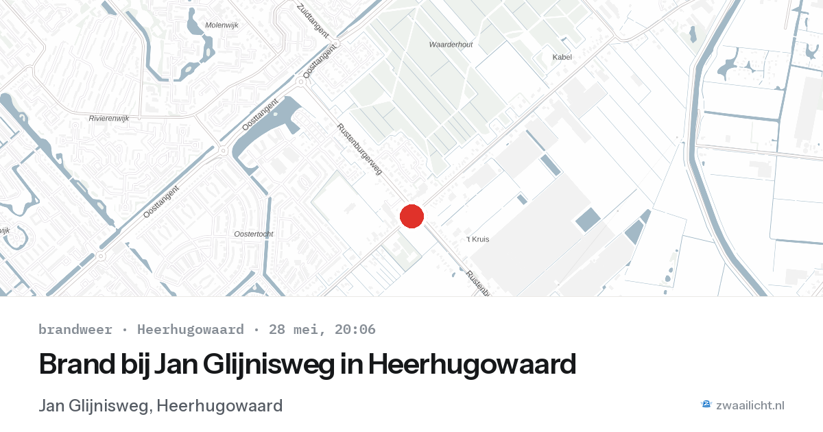 Brand bij Jan Glijnisweg in Heerhugowaard — 28 mei 2026