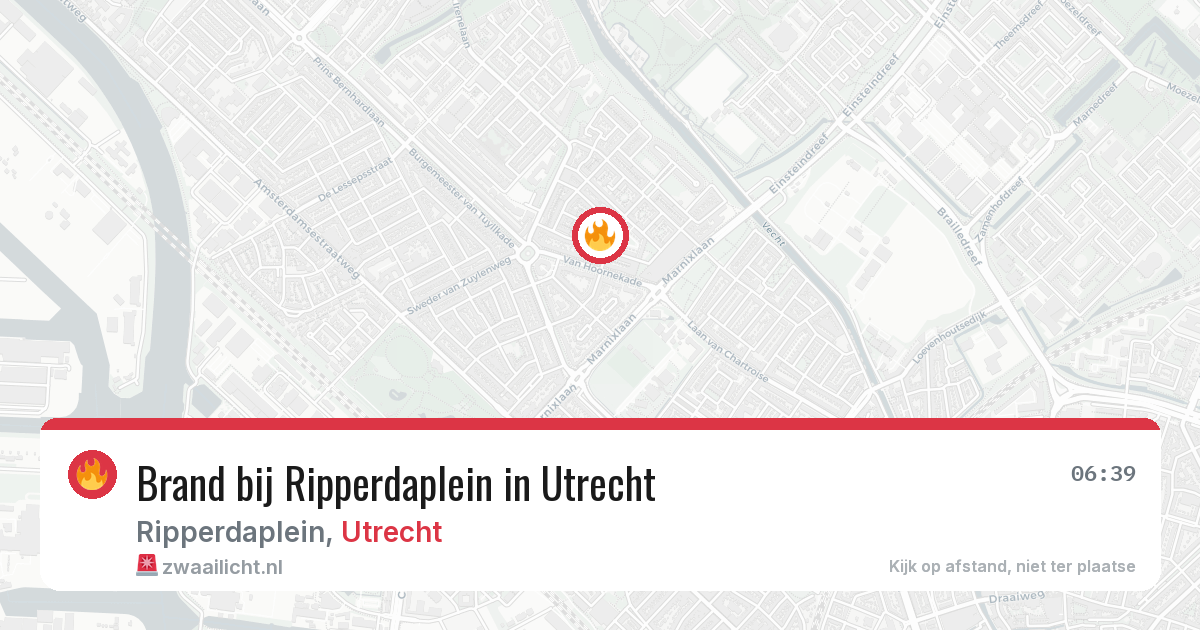 Brand bij Ripperdaplein in Utrecht — 30 mei 2026