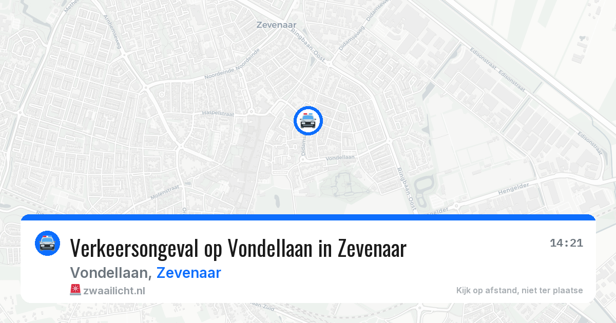 Verkeersongeval op Vondellaan in Zevenaar — 16 mei 2026