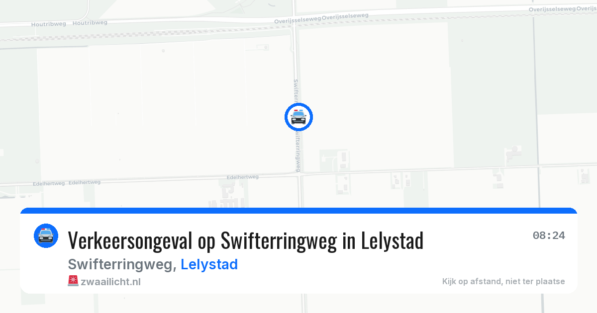 Verkeersongeval op Swifterringweg in Lelystad — 11 aug 2026