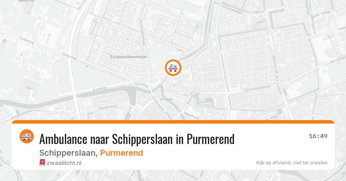 Ambulance naar Schipperslaan in Purmerend — 2 feb 2026