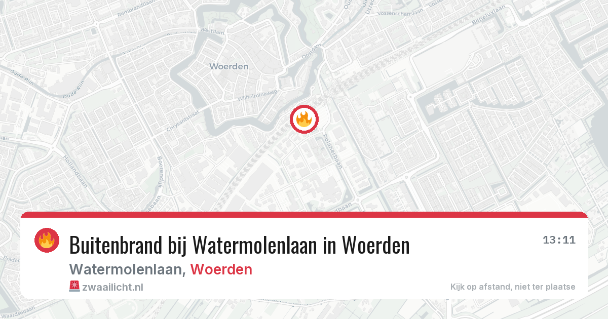 Buitenbrand bij Watermolenlaan in Woerden — 19 mei 2026