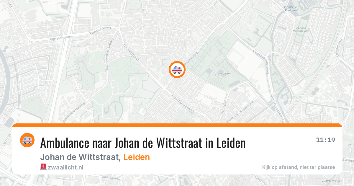 Ambulance naar Johan de Wittstraat in Leiden — 6 apr 2026