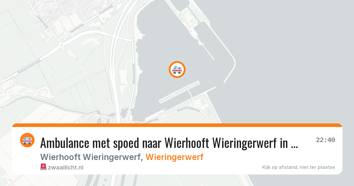 Ambulance met spoed naar Wierhooft Wieringerwerf in Wieringerwerf — 27 jun 2026