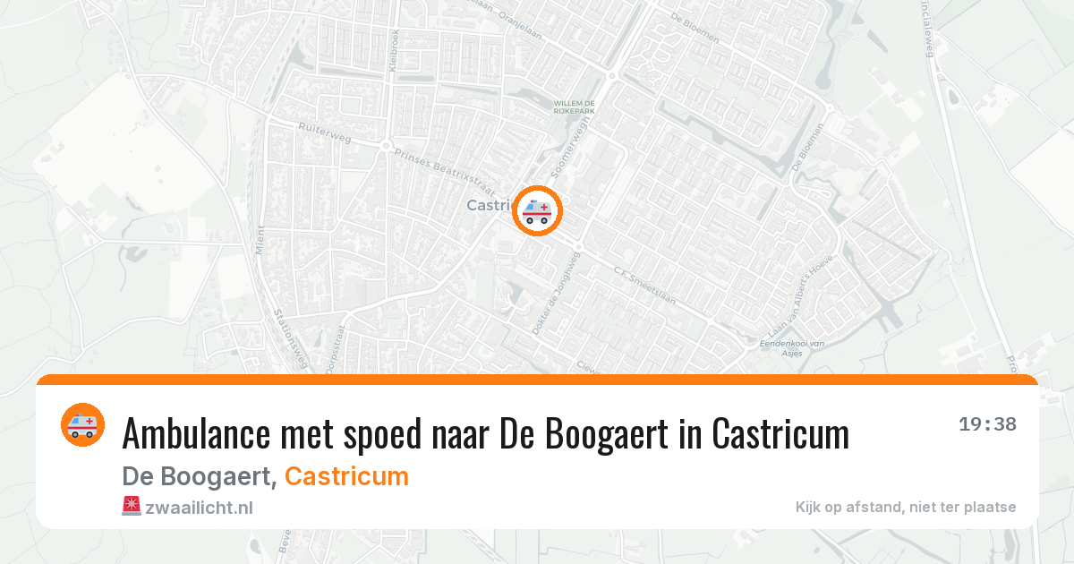 Ambulance met spoed naar De Boogaert in Castricum — 10 aug 2026