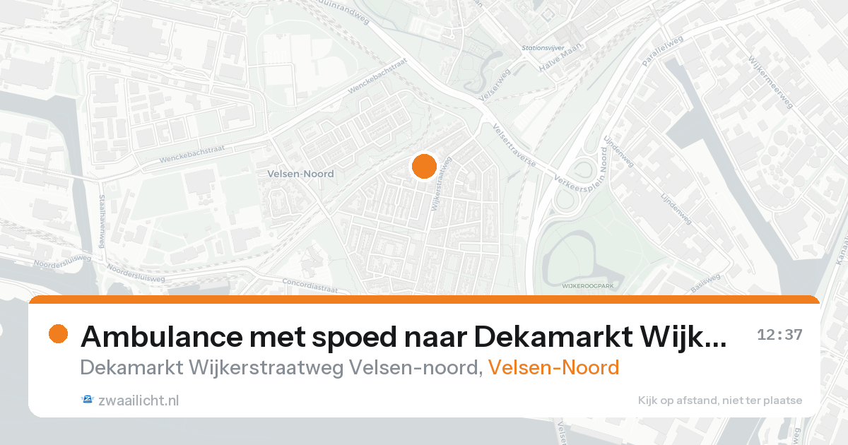 Ambulance met spoed naar Dekamarkt Wijkerstraatweg Velsen-noord in Velsen-Noord — 20 mei 2026