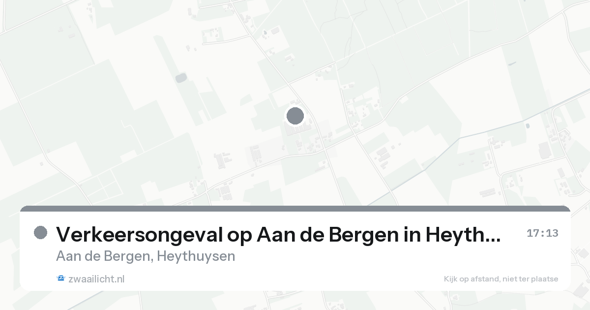 Verkeersongeval op Aan de Bergen in Heythuysen — 13 aug 2026