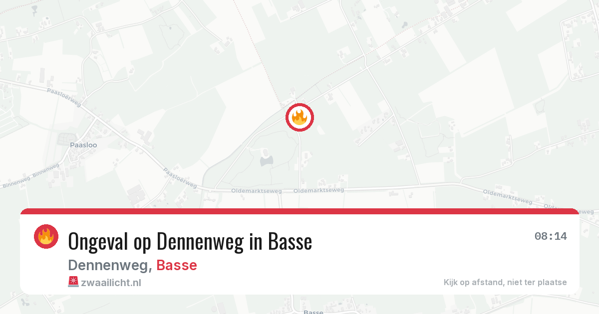 Ongeval op Dennenweg in Basse — 22 jun 2026