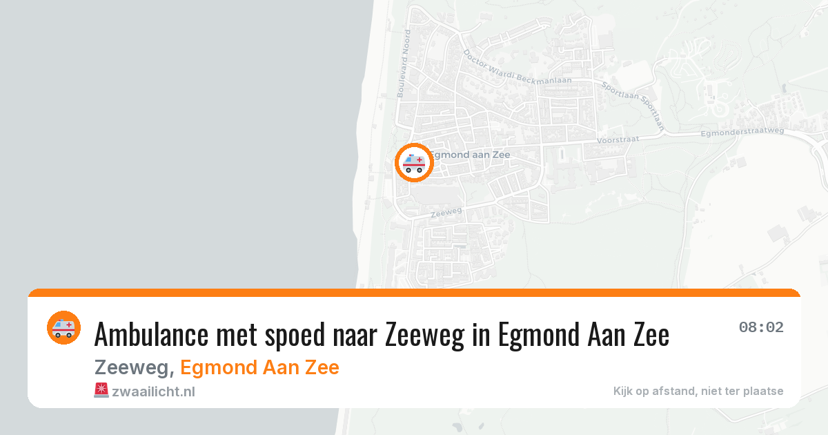 Ambulance met spoed naar Zeeweg in Egmond Aan Zee — 17 apr 2026