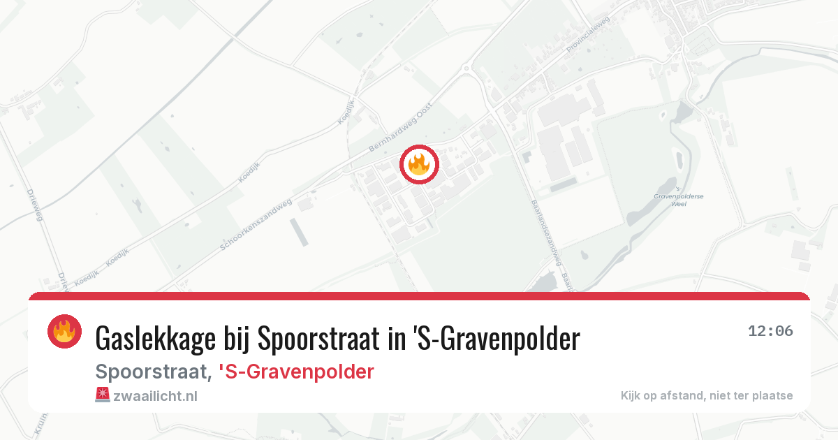 Gaslekkage bij Spoorstraat in 'S-Gravenpolder — 29 mei 2026