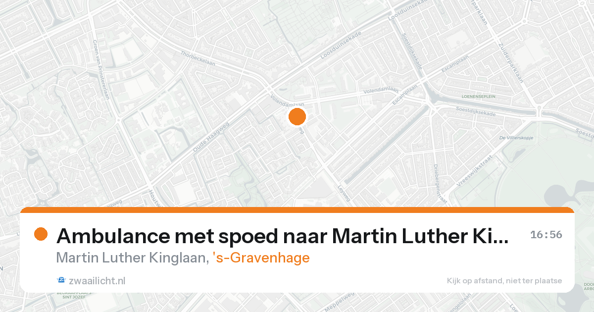 Ambulance met spoed naar Martin Luther Kinglaan in 's-Gravenhage — 21 aug 2026