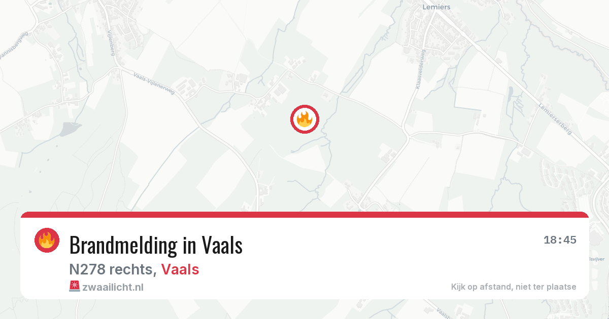 Brandmelding in Vaals — 7 aug 2026