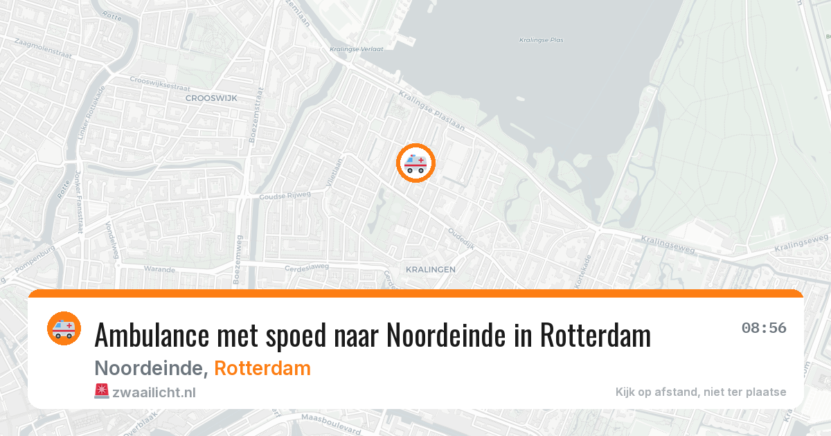 Ambulance met spoed naar Noordeinde in Rotterdam — 4 aug 2026