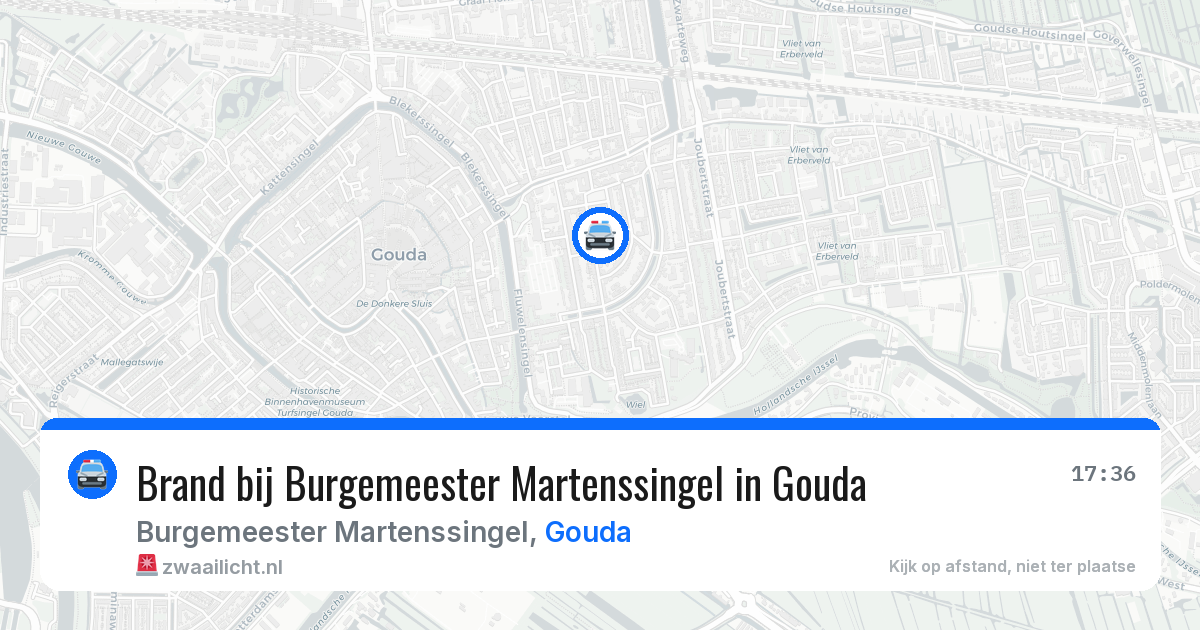 Brand bij Burgemeester Martenssingel in Gouda — 28 jun 2026