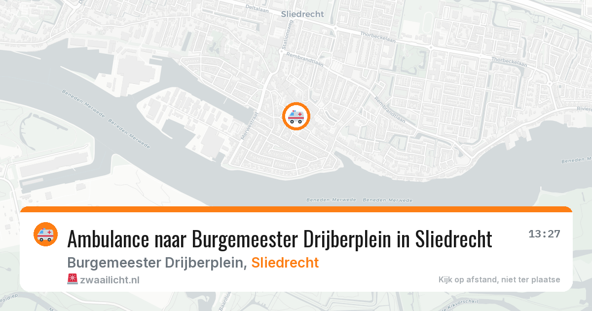 Ambulance naar Burgemeester Drijberplein in Sliedrecht — 19 mei 2026