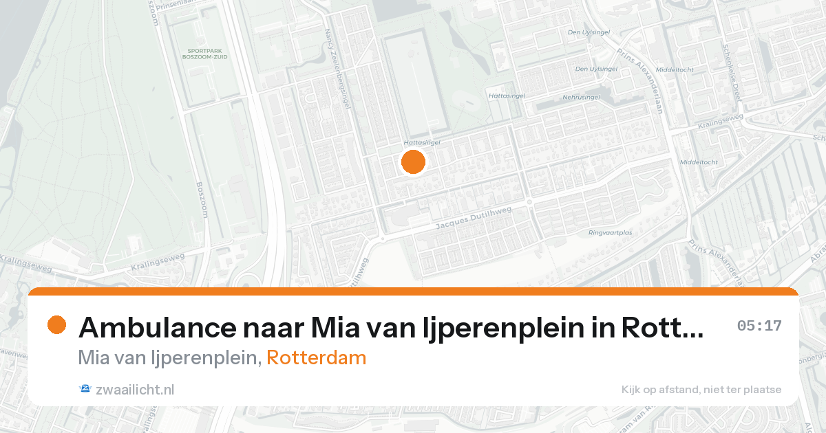 Ambulance naar Mia van Ijperenplein in Rotterdam — 16 aug 2026