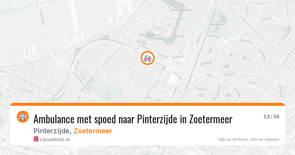 Ambulance met spoed naar Pinterzijde in Zoetermeer — 14 jun 2026