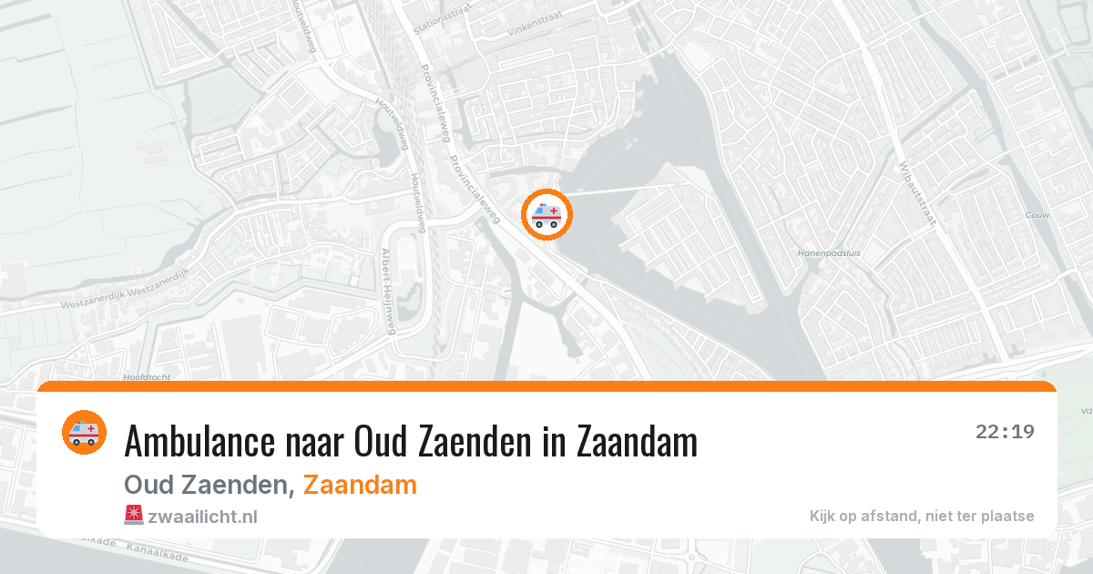 Ambulance naar Oud Zaenden in Zaandam — 15 mrt 2026
