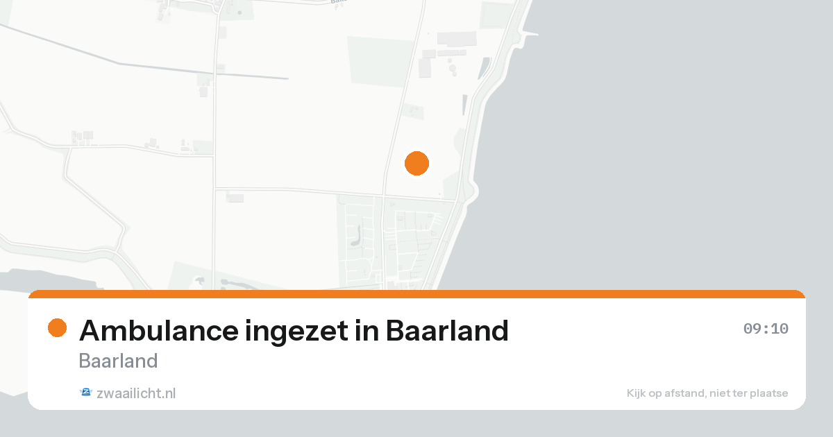Ambulance ingezet in Baarland — 23 aug 2026