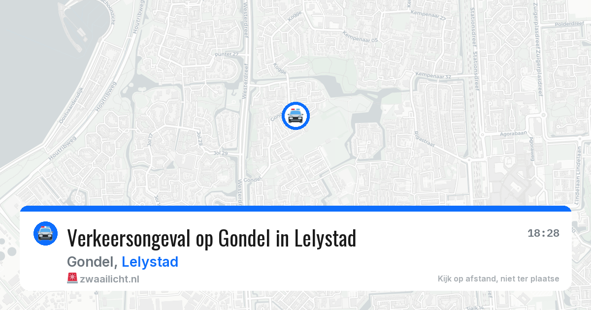 Verkeersongeval op Gondel in Lelystad — 23 mei 2026