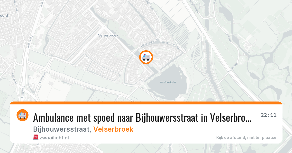 Ambulance met spoed naar Bijhouwersstraat in Velserbroek — 2 mei 2026