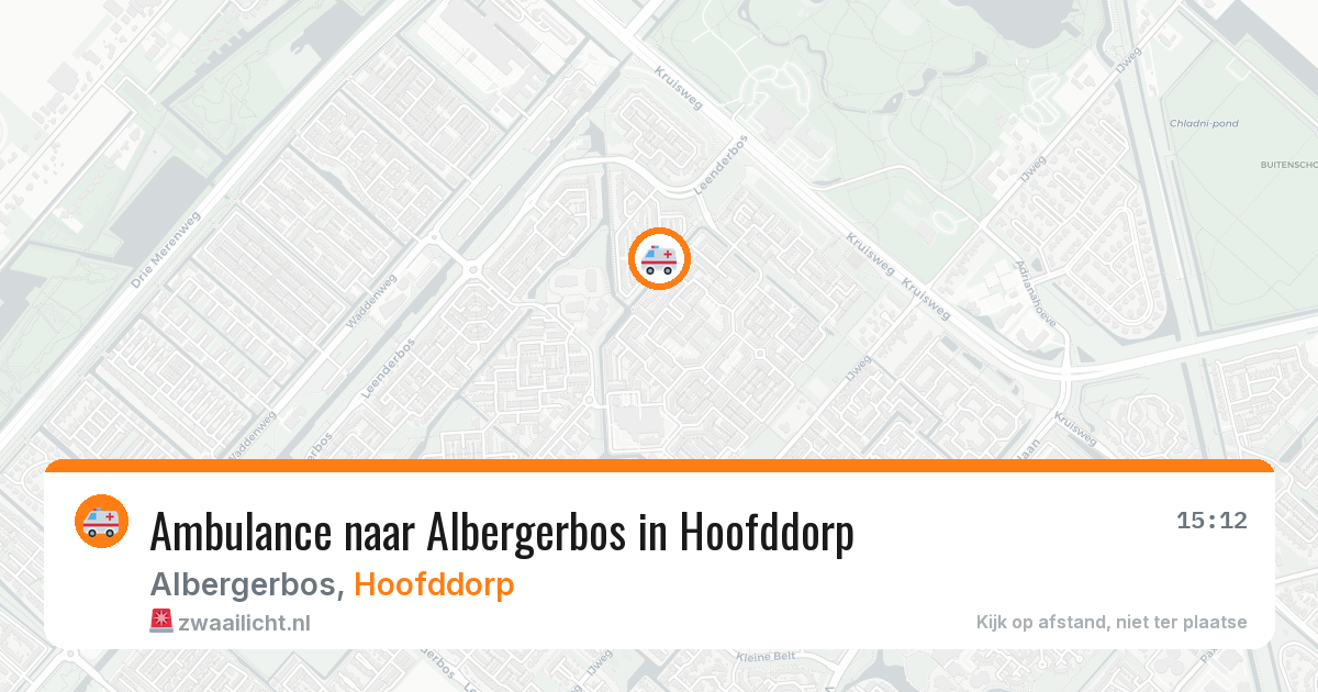 Ambulance naar Albergerbos in Hoofddorp — 24 mrt 2026