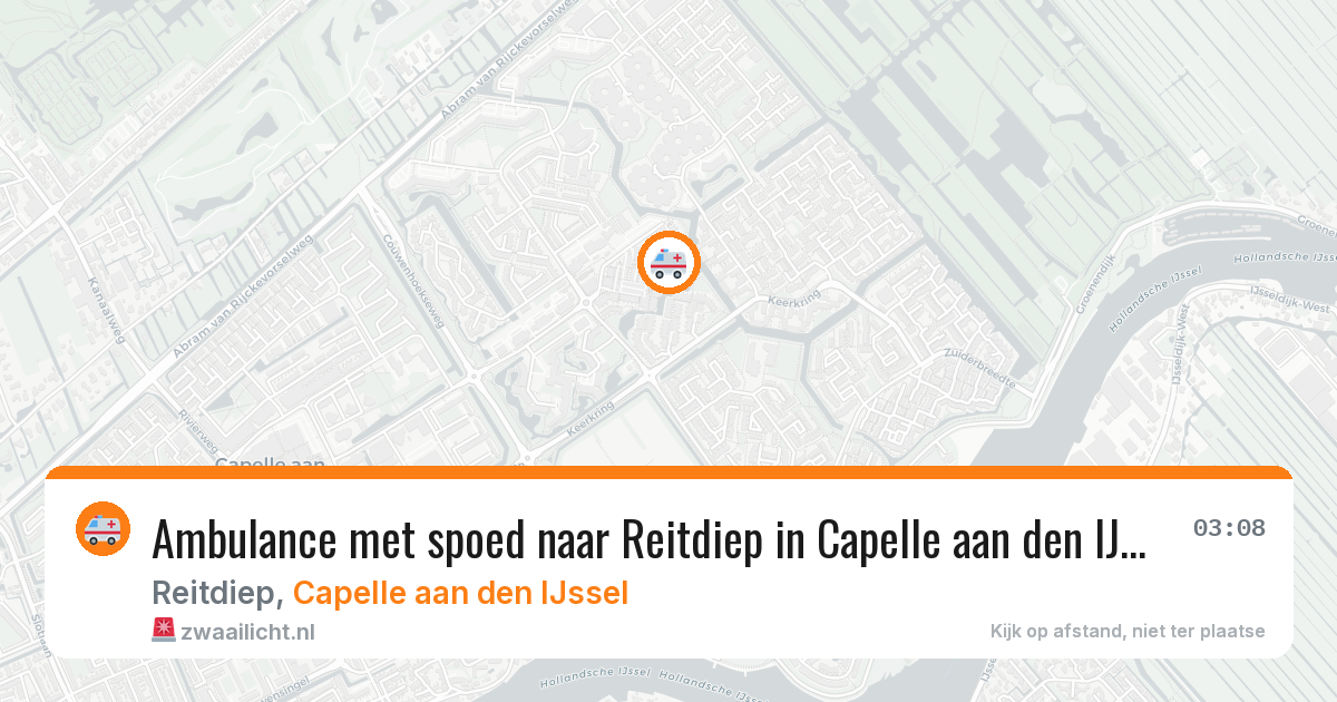 Ambulance met spoed naar Reitdiep in Capelle aan den IJssel — 24 mei 2026
