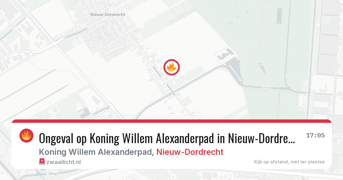 Ongeval op Koning Willem Alexanderpad in Nieuw-Dordrecht — 8 aug 2026