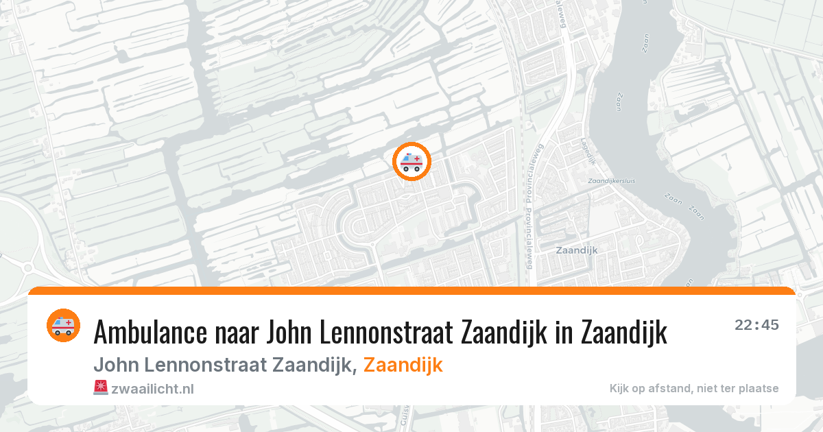 Ambulance naar John Lennonstraat Zaandijk in Zaandijk — 7 apr 2026