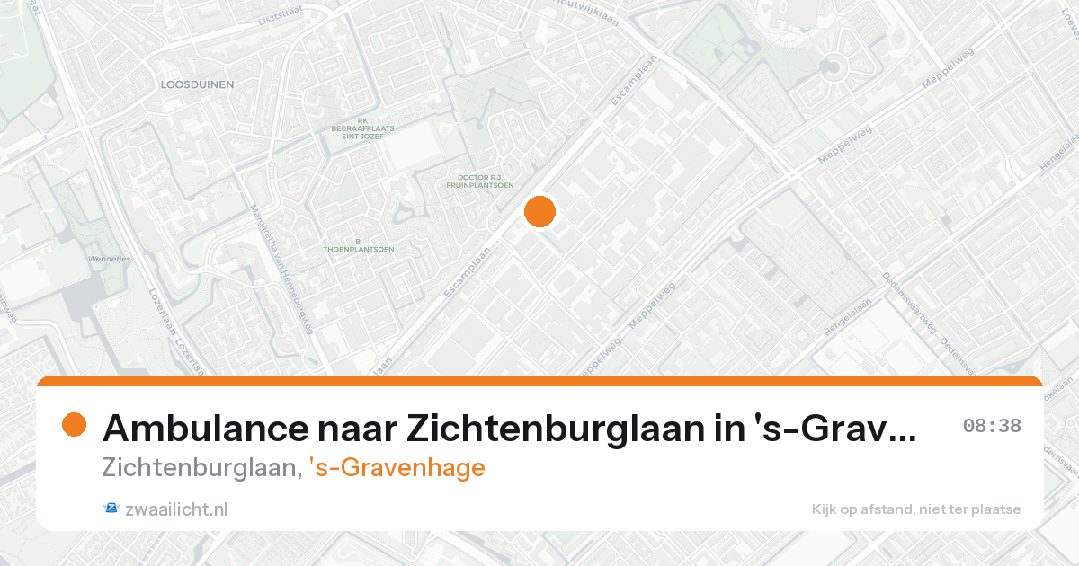 Ambulance naar Zichtenburglaan in 's-Gravenhage — 21 aug 2026