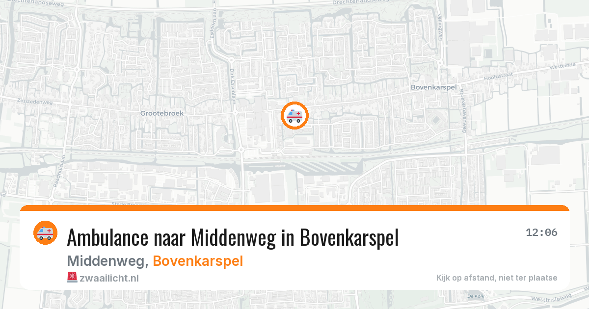 Ambulance naar Middenweg in Bovenkarspel — 8 feb 2026