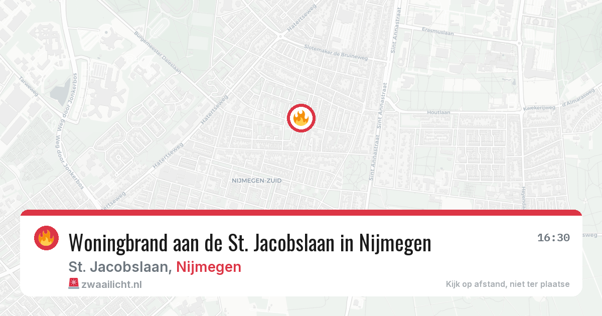 Woningbrand aan de St. Jacobslaan in Nijmegen — 23 mei 2026