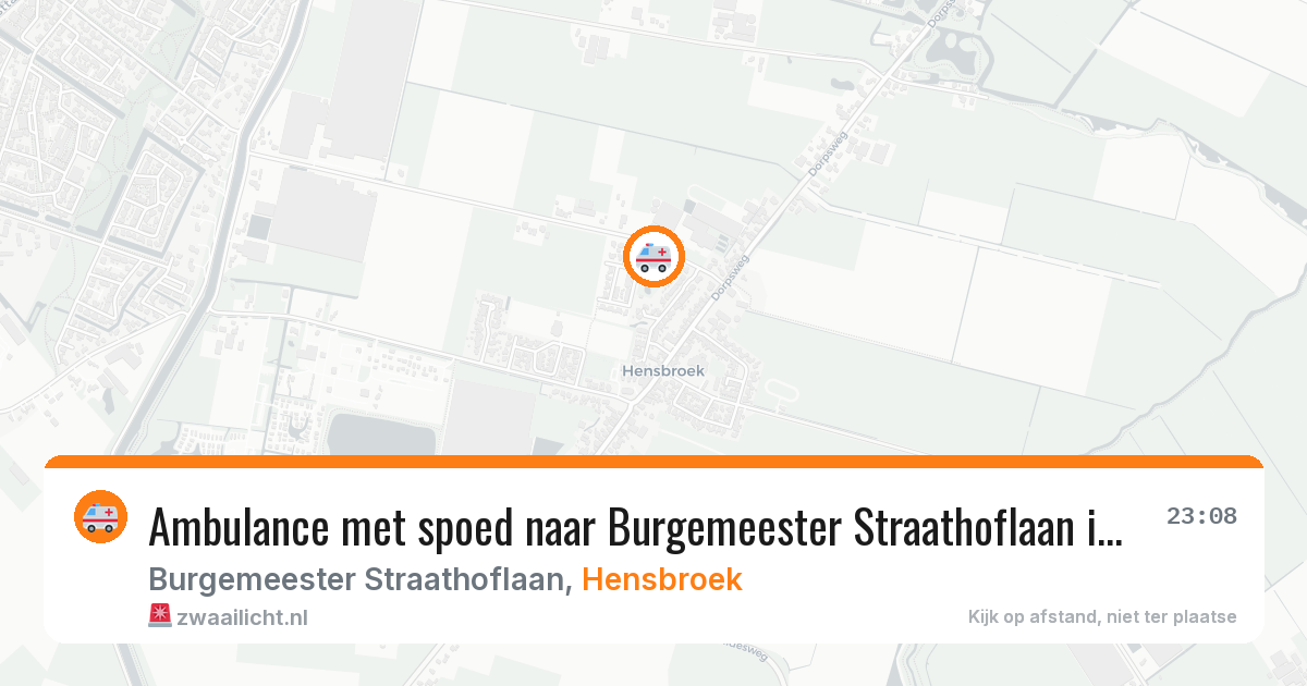 Ambulance met spoed naar Burgemeester Straathoflaan in Hensbroek — 16 jun 2026