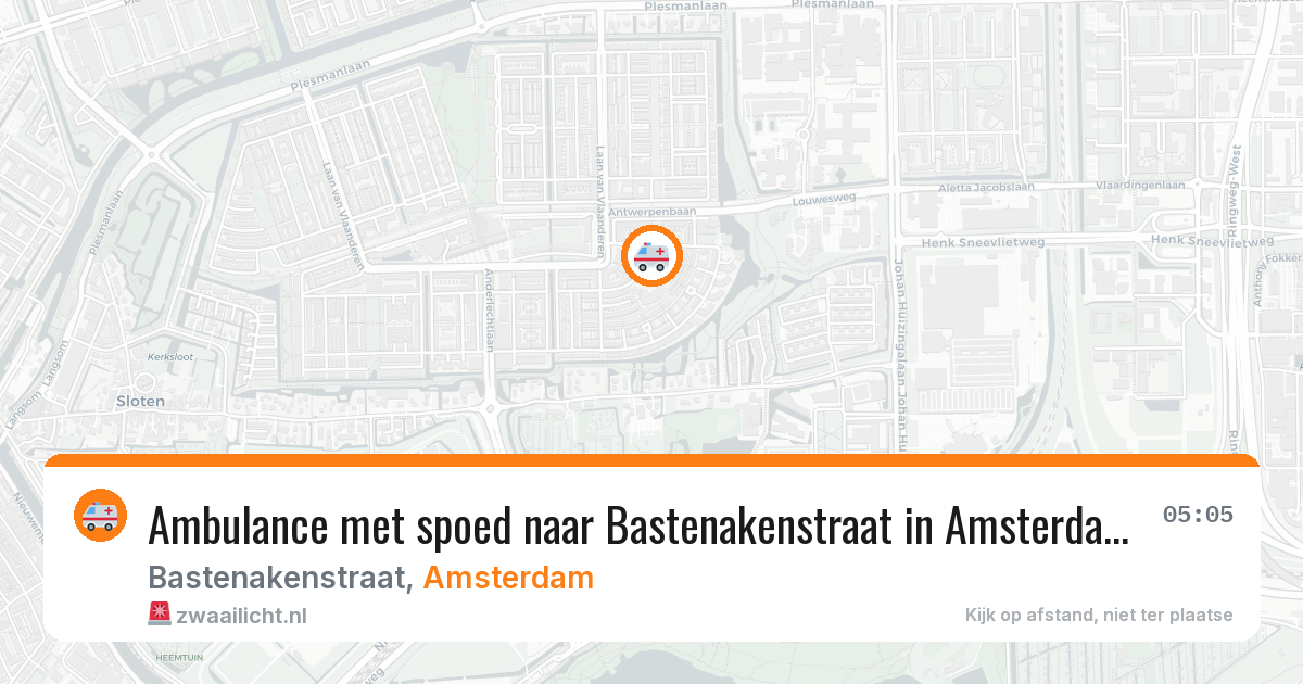 Ambulance met spoed naar Bastenakenstraat in Amsterdam — 3 apr 2026