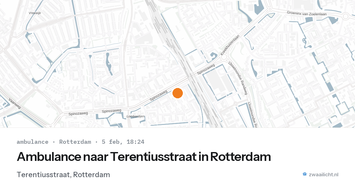 Ambulance naar Terentiusstraat in Rotterdam — 5 feb 2026