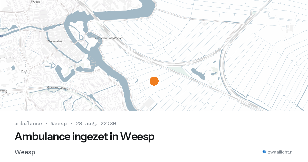 Ambulance ingezet in Weesp — 28 aug 2026