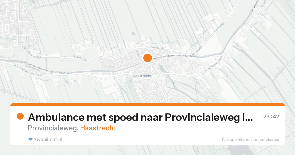 Ambulance met spoed naar Provincialeweg in Haastrecht — 20 aug 2026