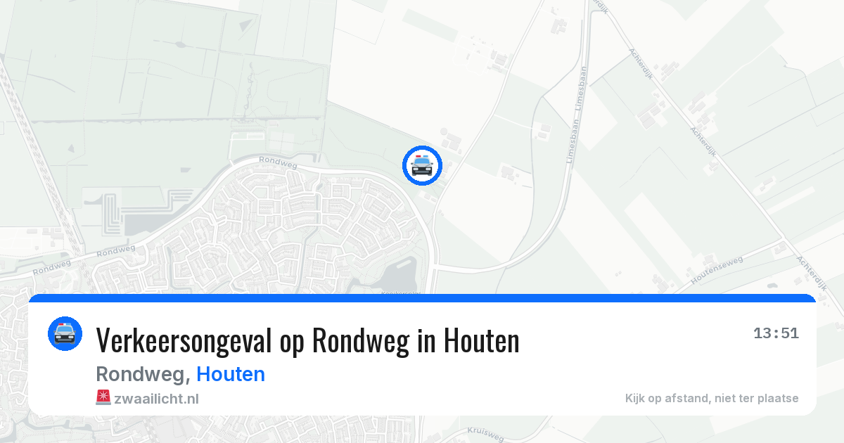 Verkeersongeval op Rondweg in Houten — 2 jun 2026