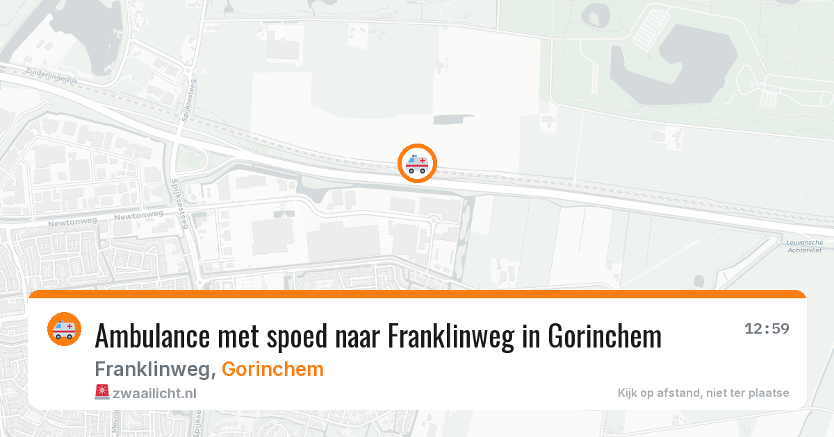 Ambulance met spoed naar Franklinweg in Gorinchem — 30 jan 2026