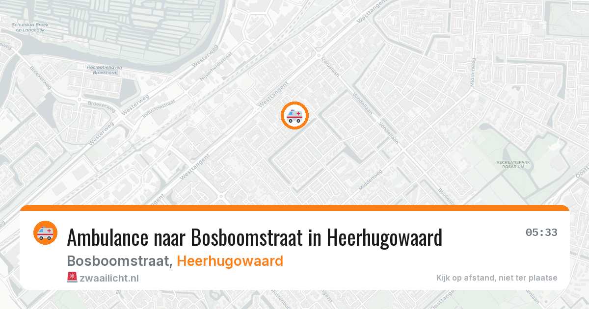 Ambulance naar Bosboomstraat in Heerhugowaard — 13 jul 2026