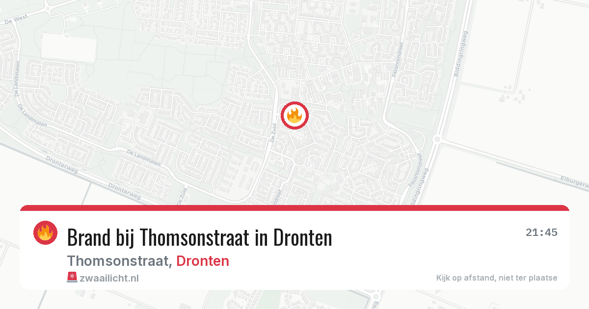 Brand bij Thomsonstraat in Dronten — 5 jun 2026
