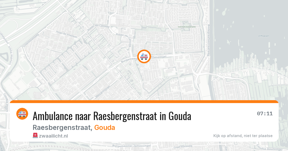 Ambulance naar Raesbergenstraat in Gouda — 2 aug 2026