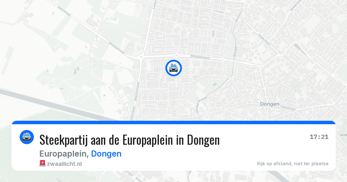 Steekpartij aan de Europaplein in Dongen — 13 mrt 2026